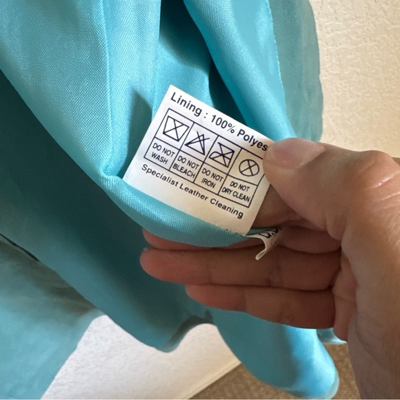 Saguaro Leather Jacket Full-zip Turquoise Size Small - Picture 8 of 11